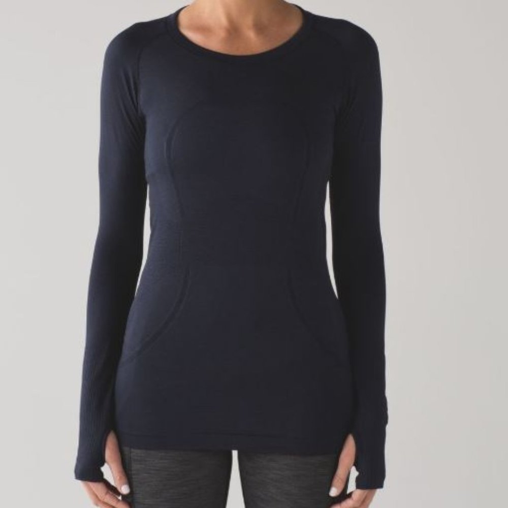 Dark Blue Lululemon Long Sleeve Shirt